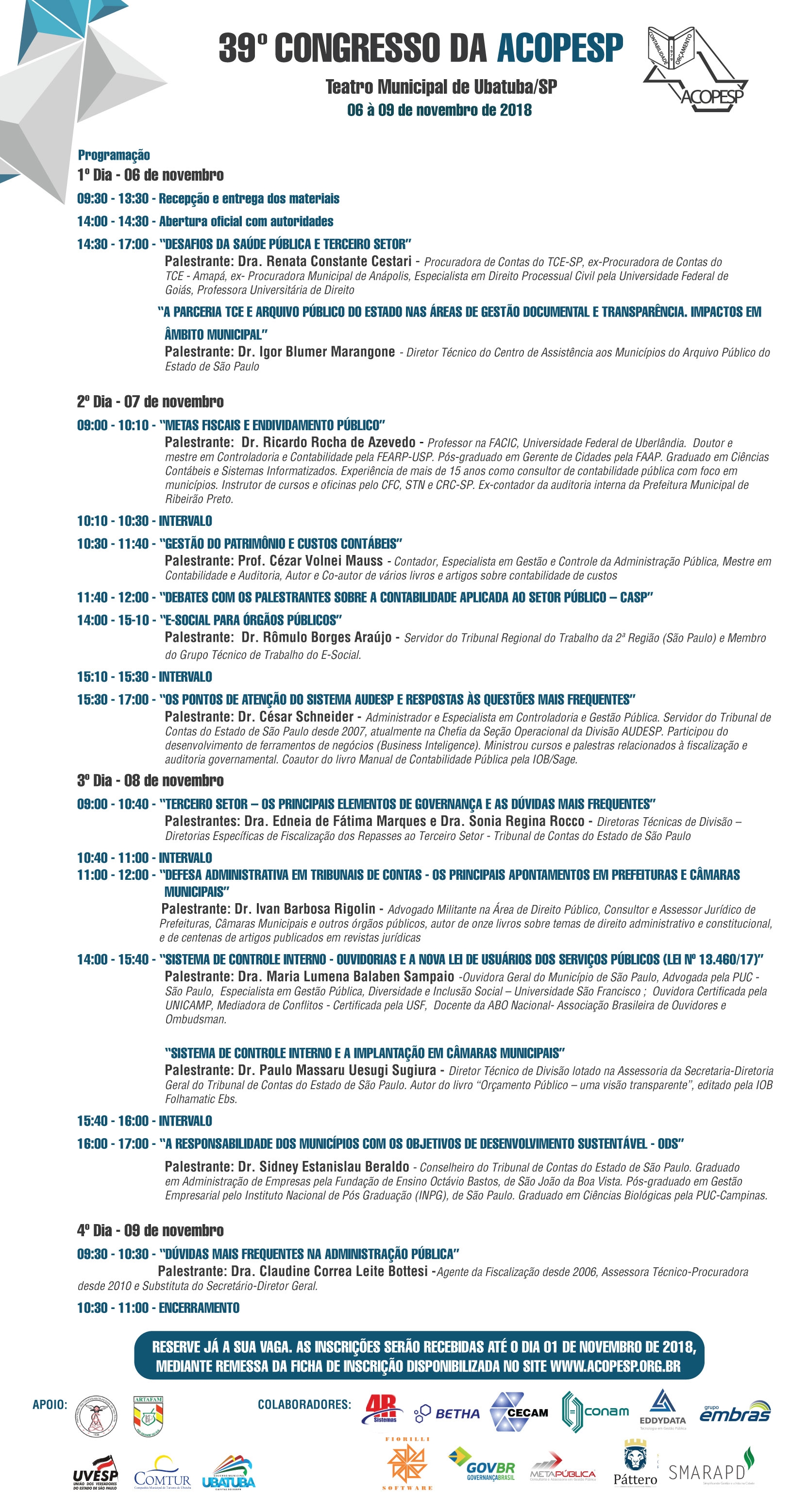 39º CONGRESSO DA ACOPESP - UBATUBA/SP